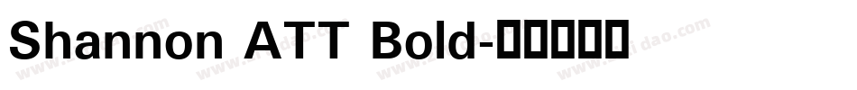 Shannon ATT Bold字体转换